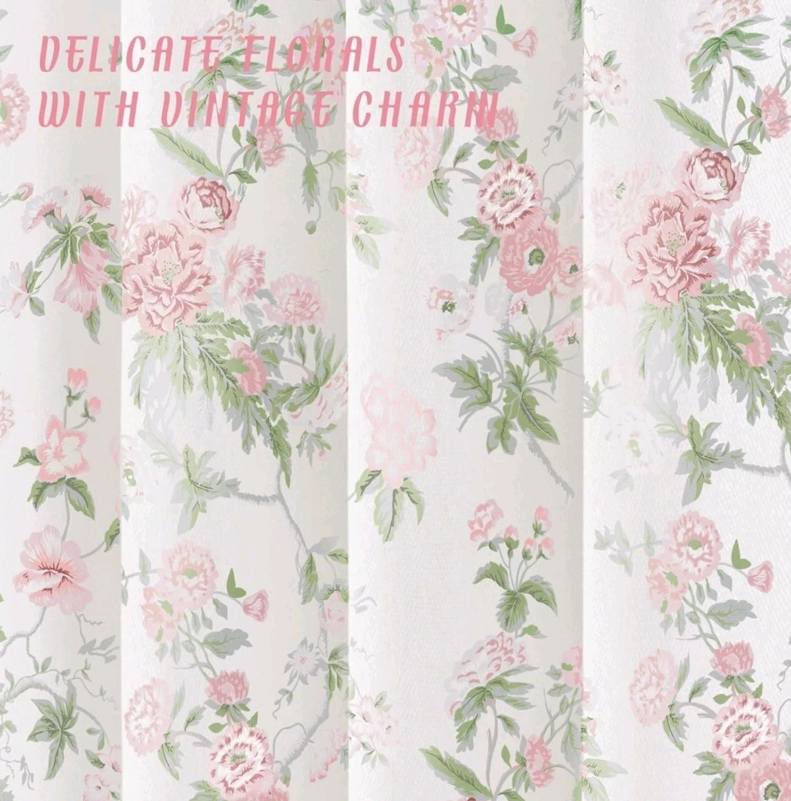 Custom Printed Bath Curtain — custom printed polyester bath curtain detail view