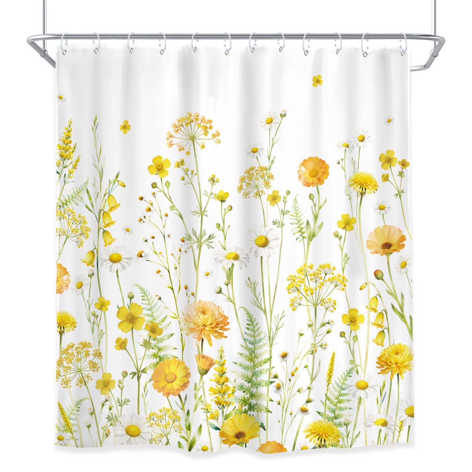 Custom Printed Bath Curtain — custom printed polyester bath curtain detail view