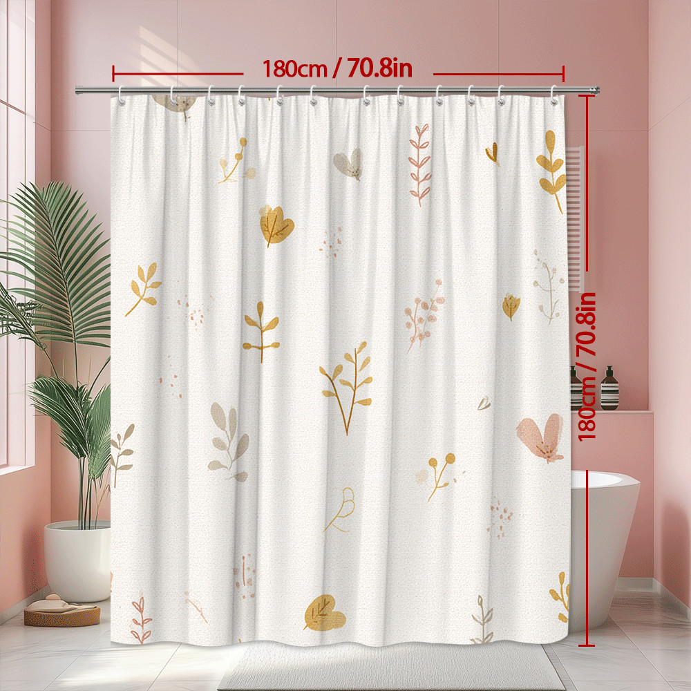 Custom Printed Bath Curtain — custom printed polyester bath curtain detail view