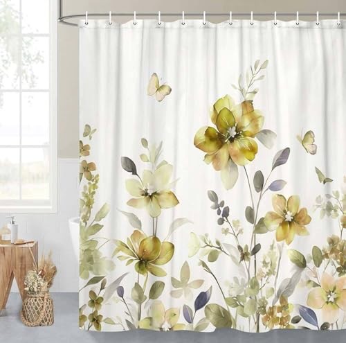 Custom Printed Bath Curtain — custom printed polyester bath curtain detail view