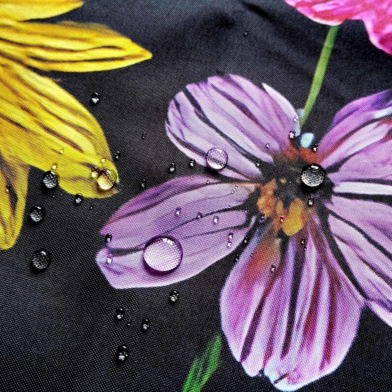 Custom Printed Bath Curtain — custom printed polyester bath curtain detail view