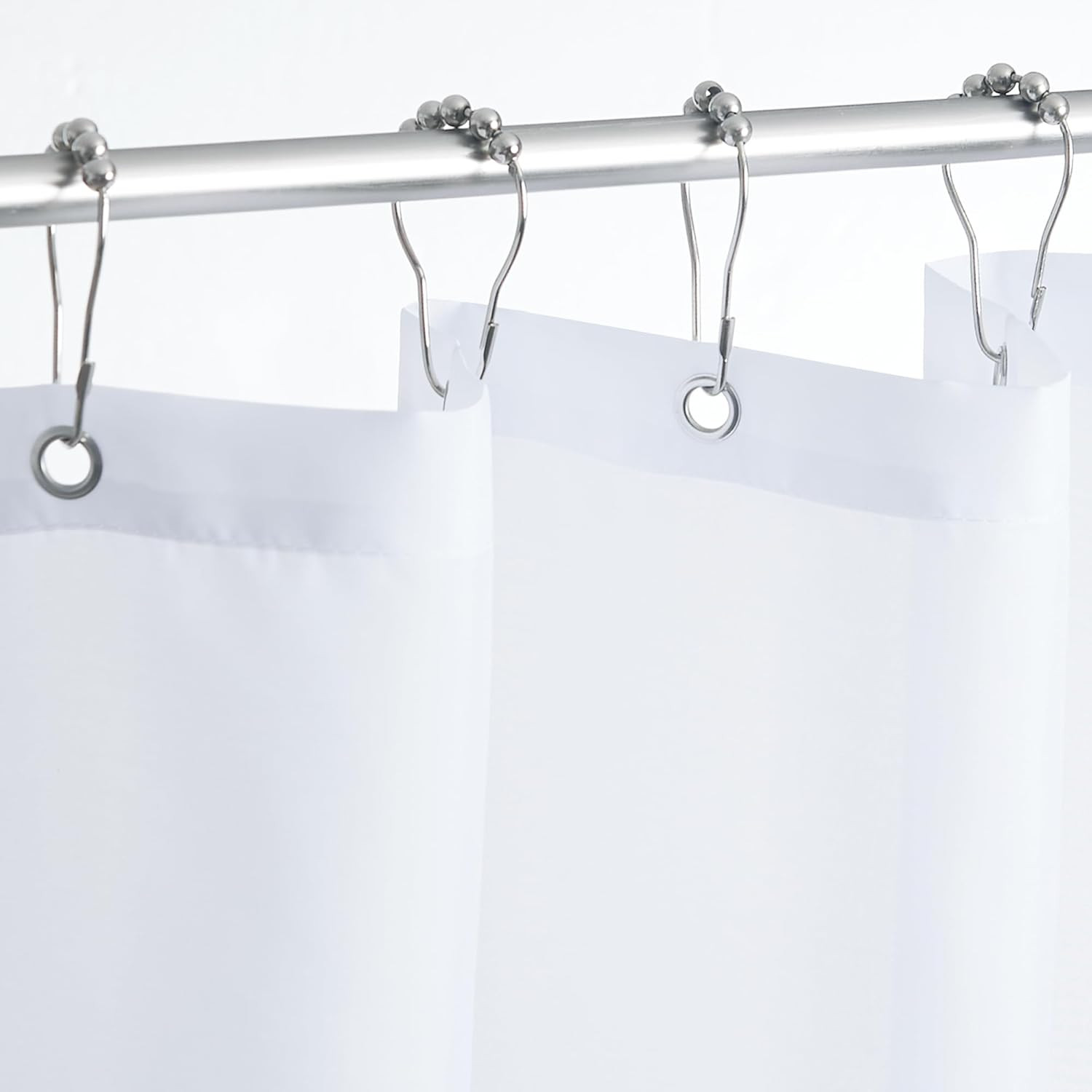 Custom Printed Bath Curtain — custom printed polyester bath curtain detail view