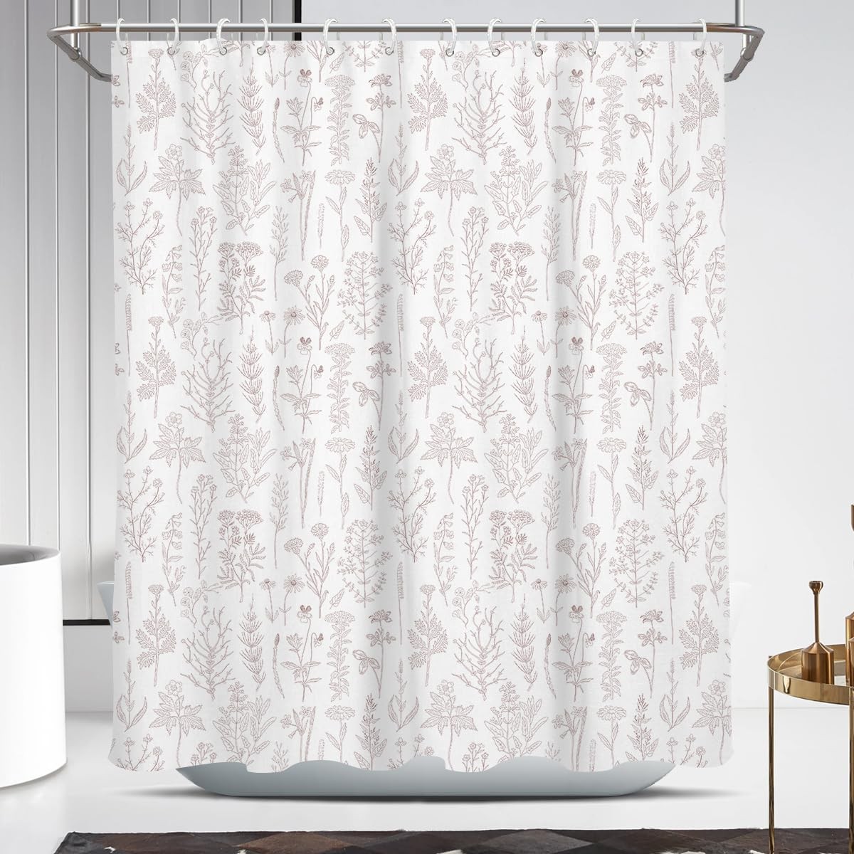 Custom Printed Bath Curtain — custom printed polyester bath curtain