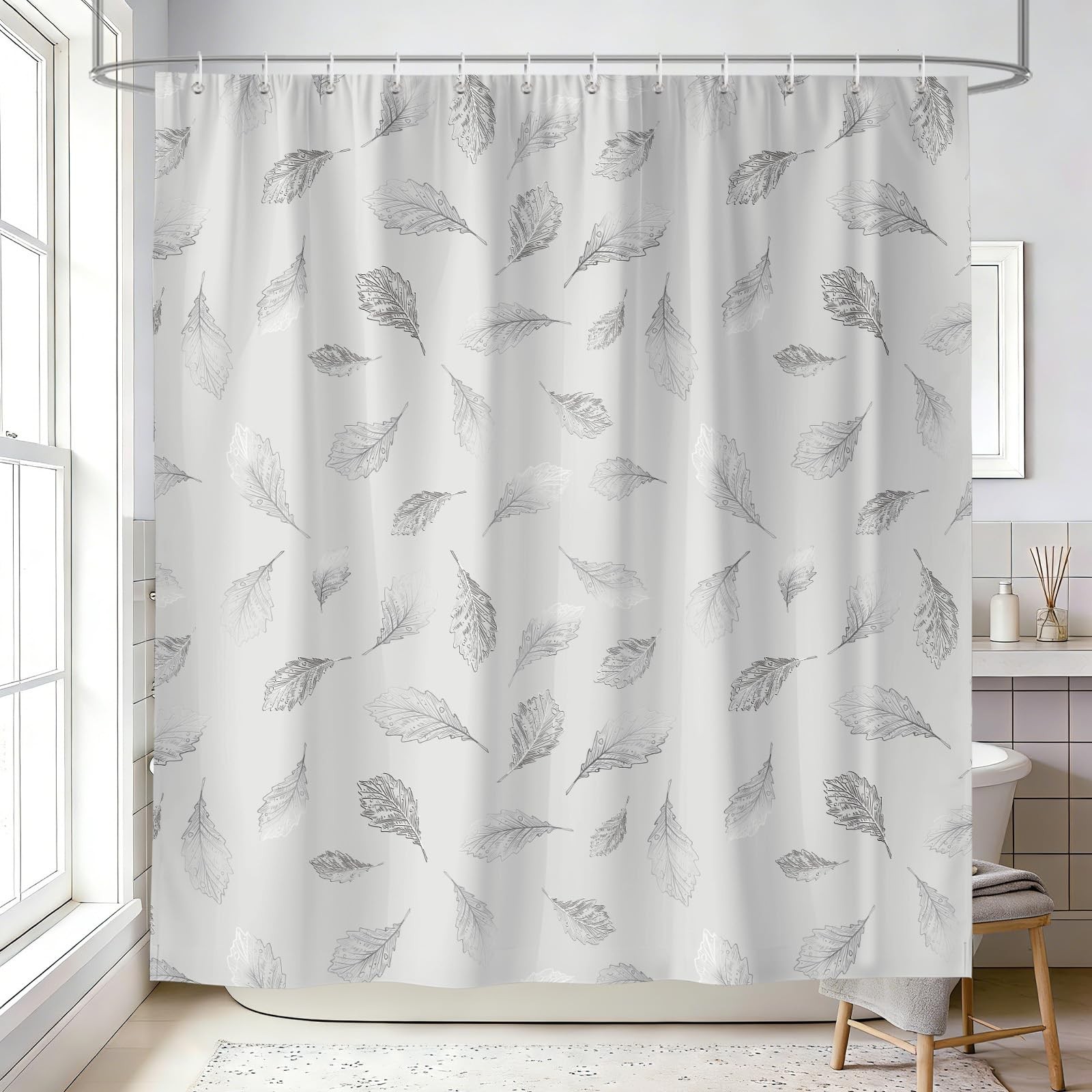 Custom Printed Bath Curtain — custom printed polyester bath curtain detail view
