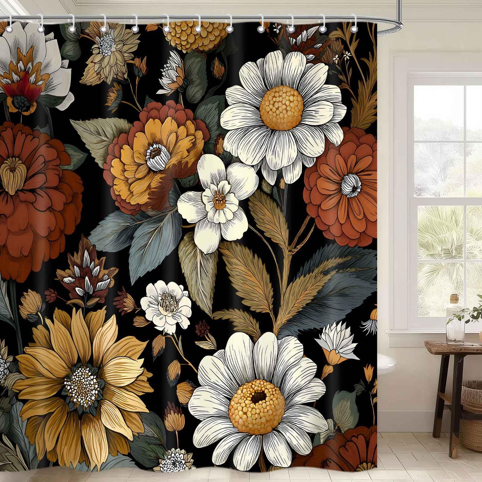 Custom Printed Bath Curtain — custom printed polyester bath curtain detail view