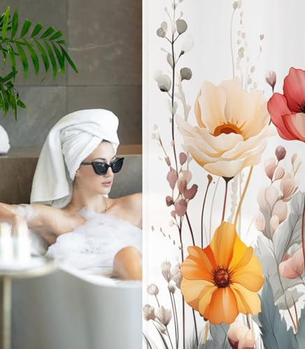 Custom Printed Bath Curtain — custom printed polyester bath curtain detail view