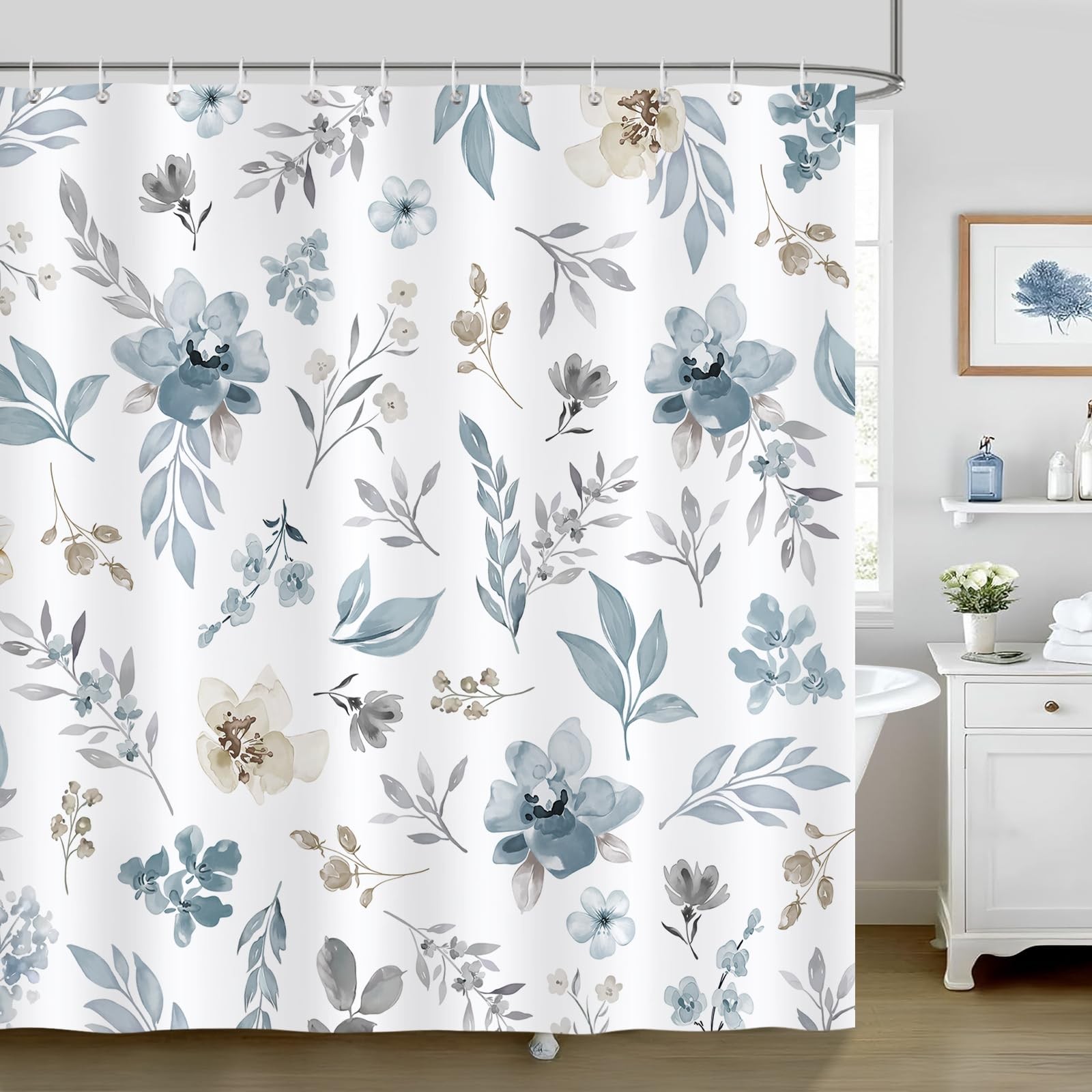 Custom Printed Bath Curtain — custom printed polyester bath curtain
