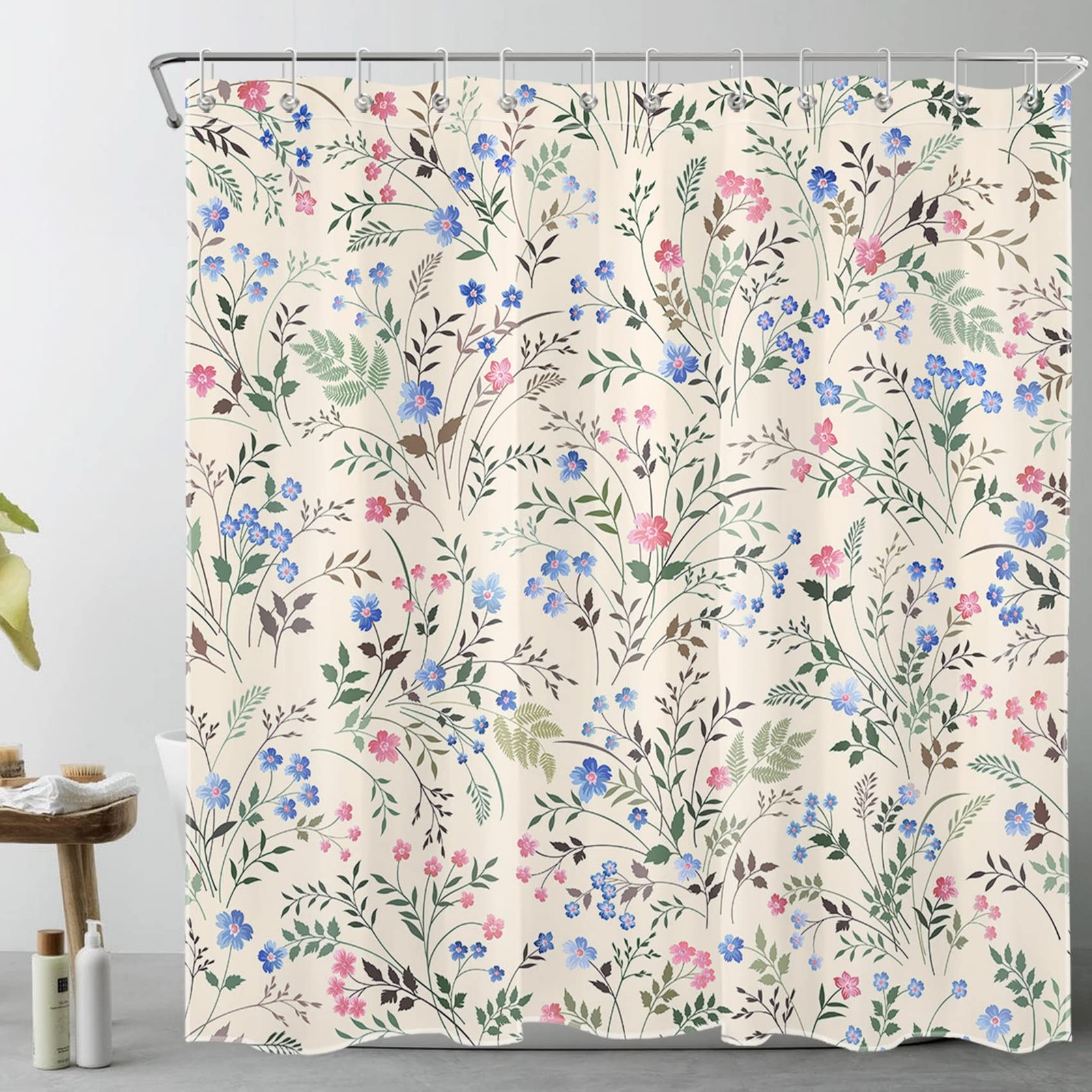 Custom Printed Bath Curtain — custom printed polyester bath curtain