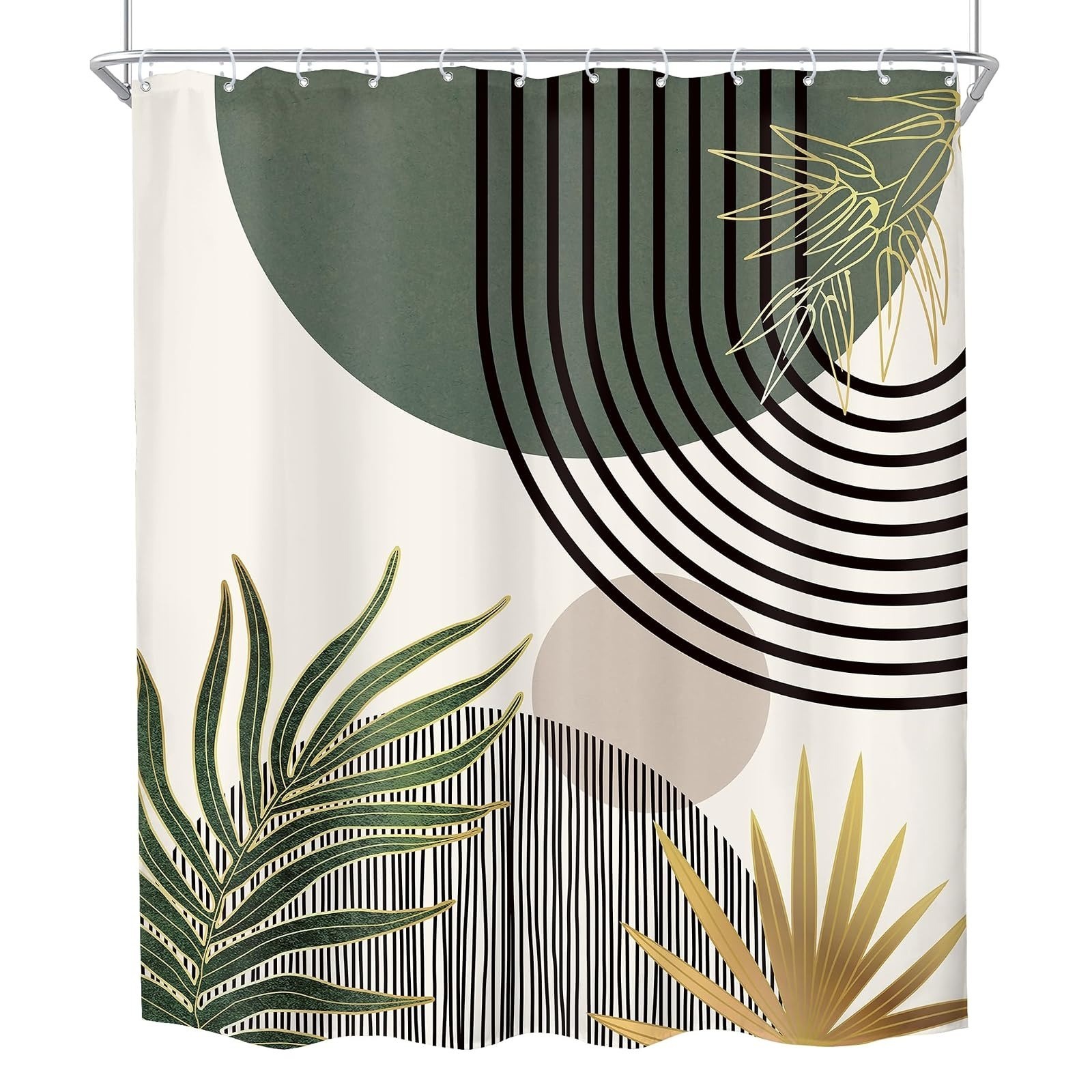 Custom Printed Bath Curtain — custom printed polyester bath curtain detail view