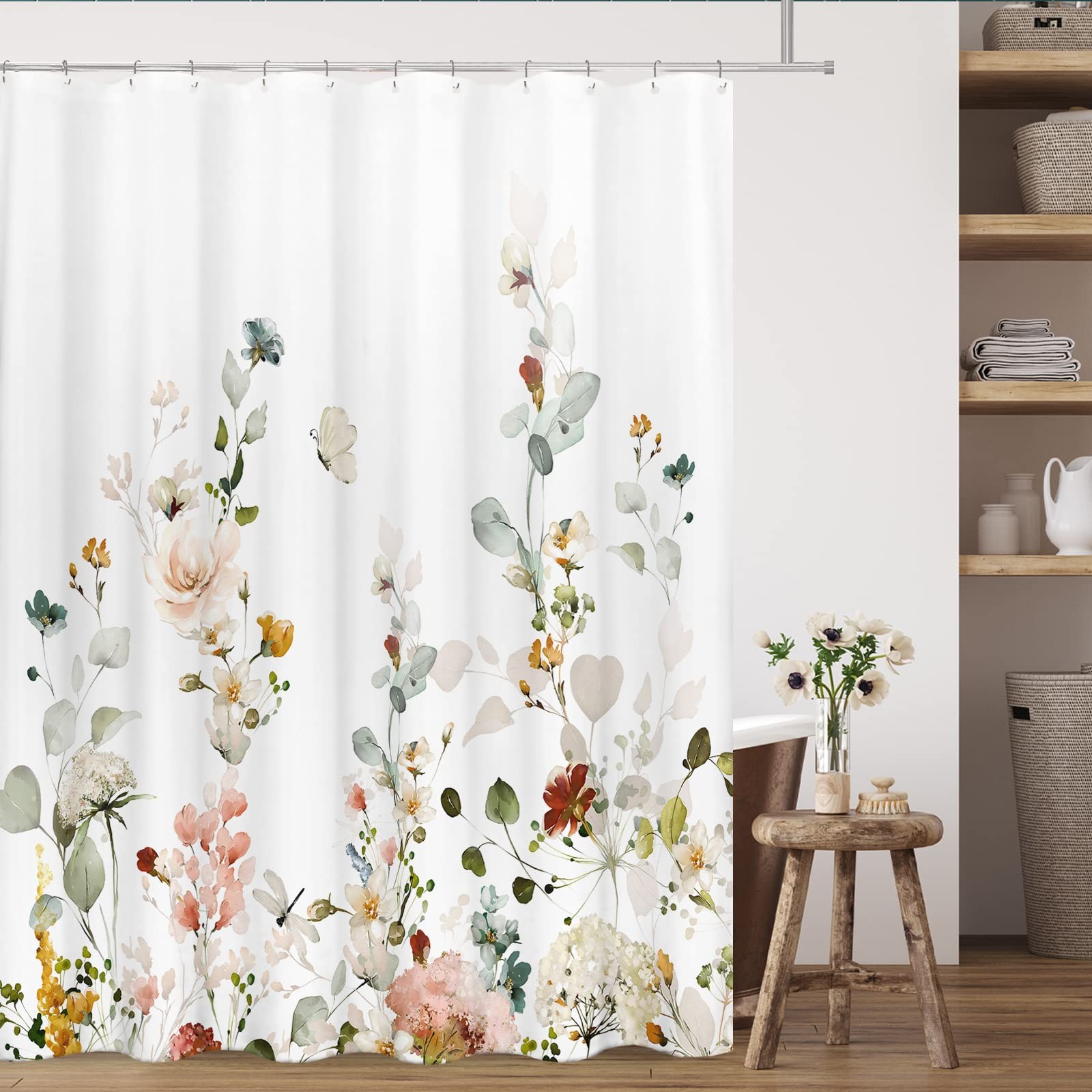 Custom Printed Bath Curtain — custom printed polyester bath curtain