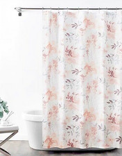 Croscill Liana Fabric Shower Curtain Bath White Floral 100% Cotton 72x72" — custom printed polyester bath curtain
