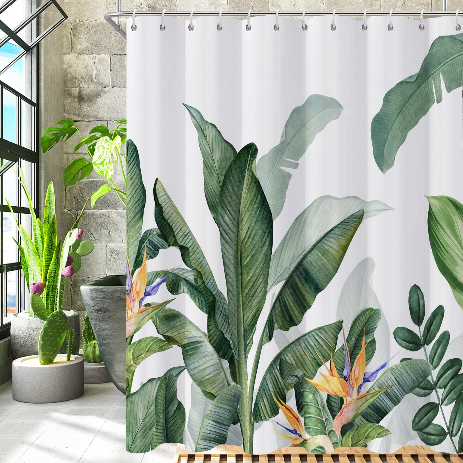 Custom Printed Bath Curtain — custom printed polyester bath curtain detail view