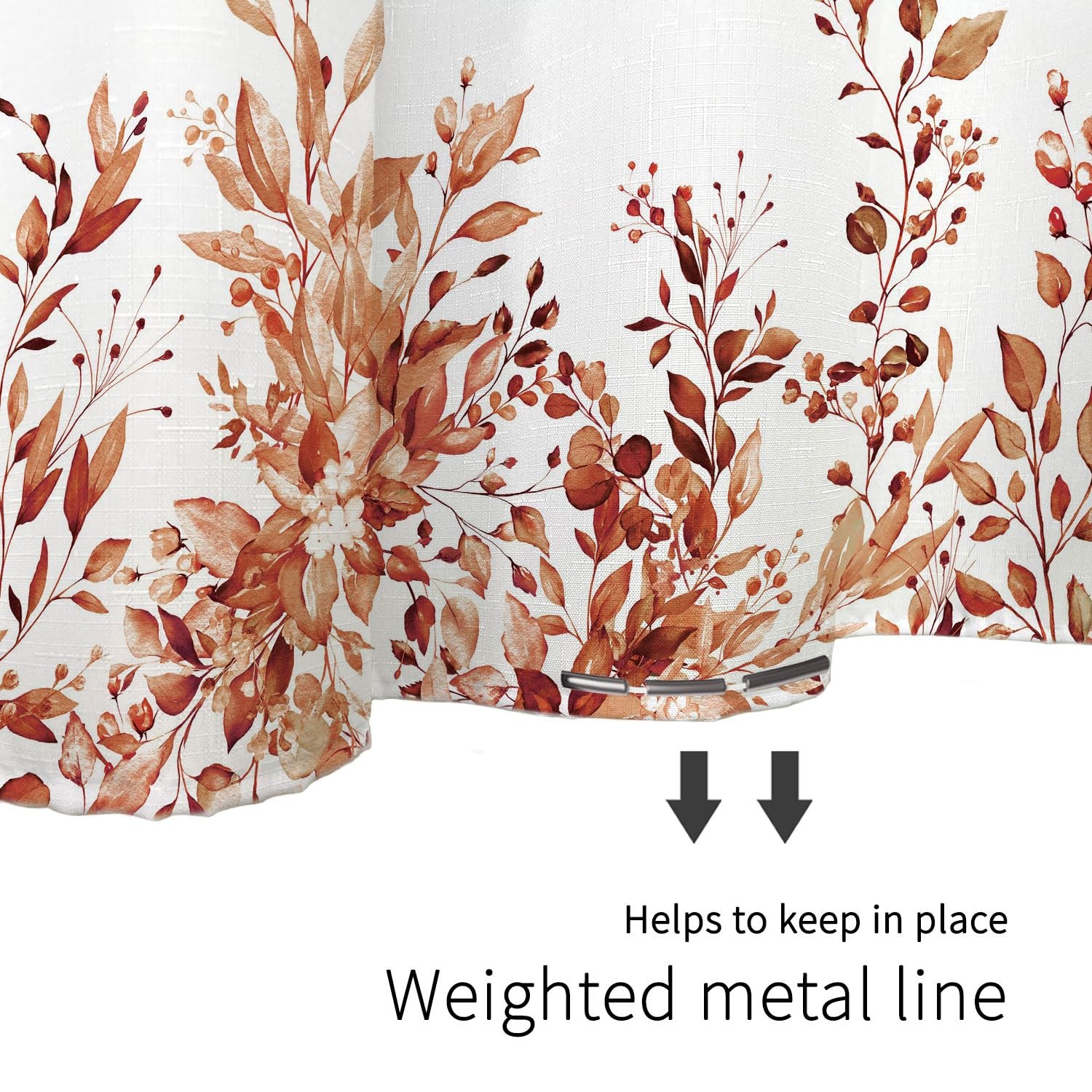Custom Printed Bath Curtain — custom printed polyester bath curtain detail view
