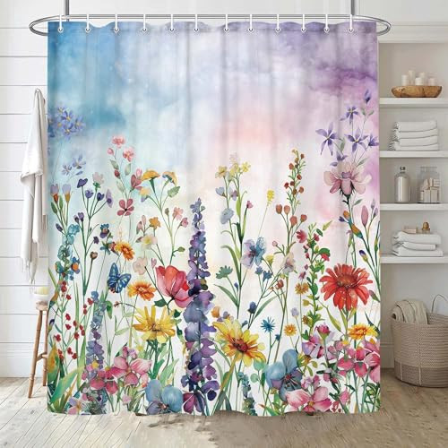 Custom Printed Bath Curtain — custom printed polyester bath curtain detail view
