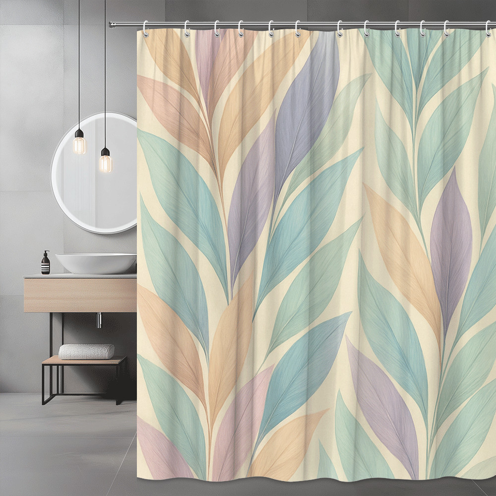 Custom Printed Bath Curtain — custom printed polyester bath curtain