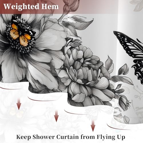 Custom Printed Bath Curtain — custom printed polyester bath curtain detail view