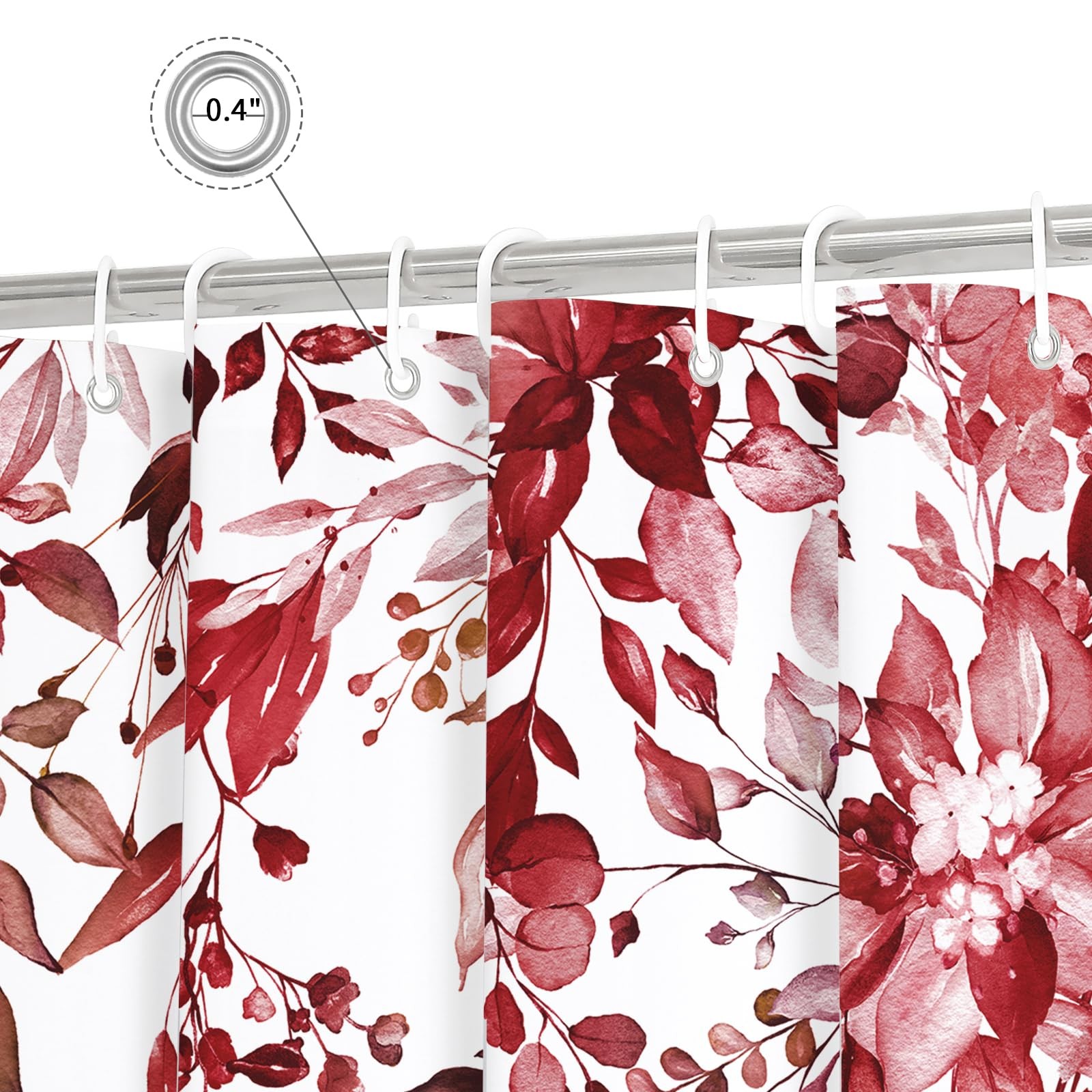 Custom Printed Bath Curtain — custom printed polyester bath curtain detail view