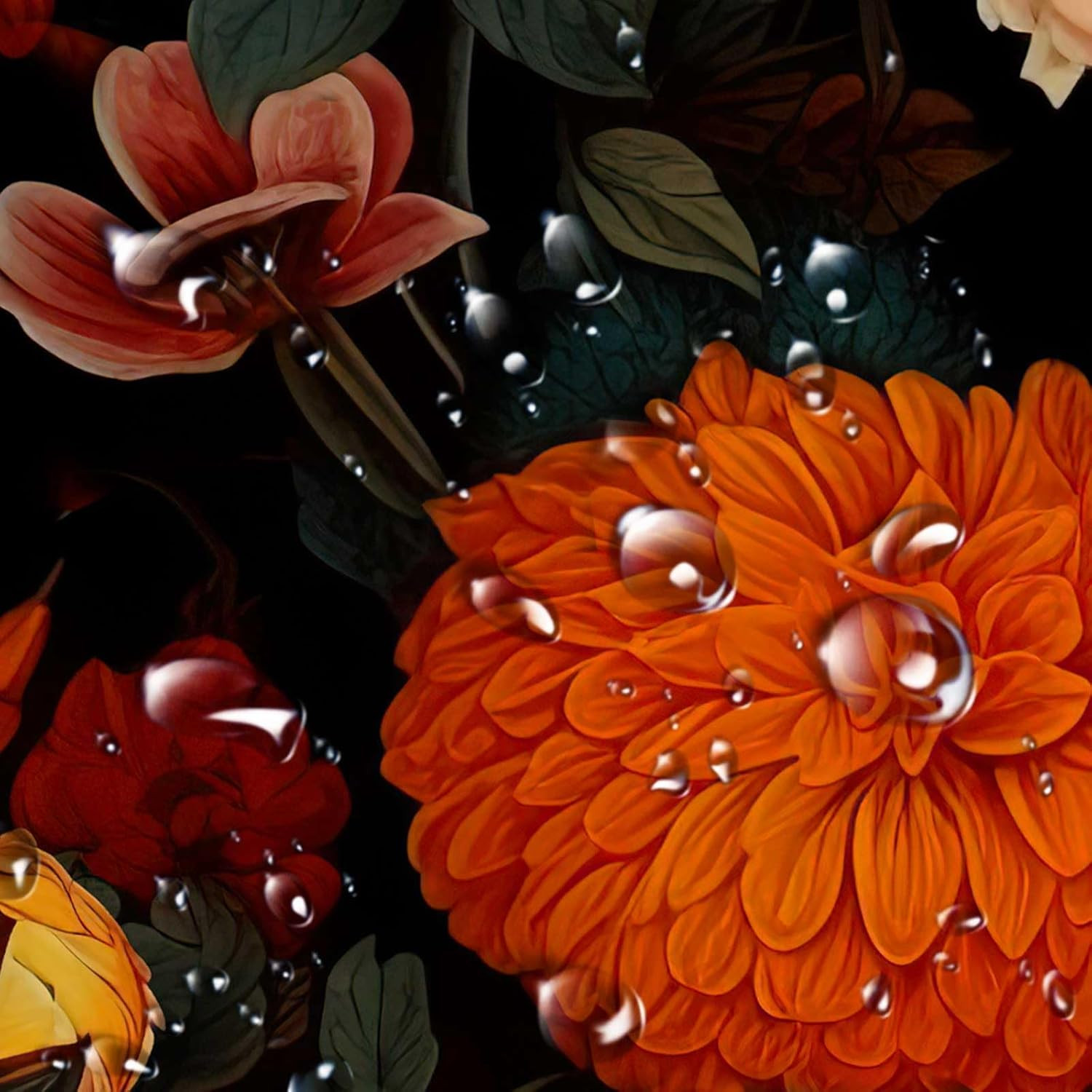 Custom Printed Bath Curtain — custom printed polyester bath curtain detail view