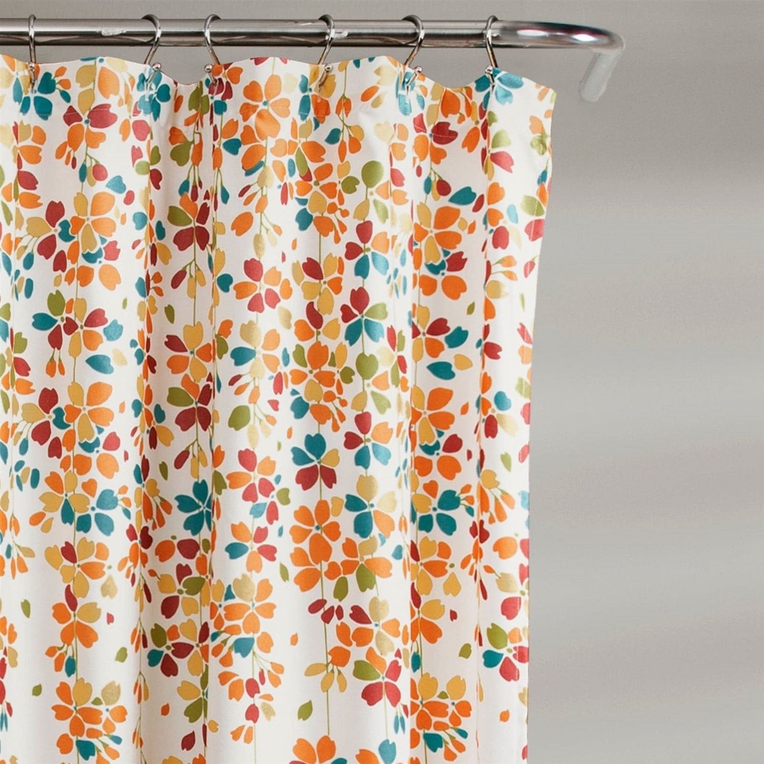 Custom Printed Bath Curtain — custom printed polyester bath curtain detail view