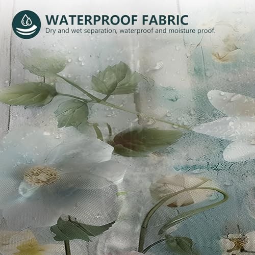 Custom Printed Bath Curtain — custom printed polyester bath curtain detail view