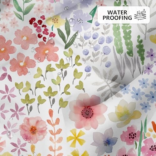 Custom Printed Bath Curtain — custom printed polyester bath curtain detail view