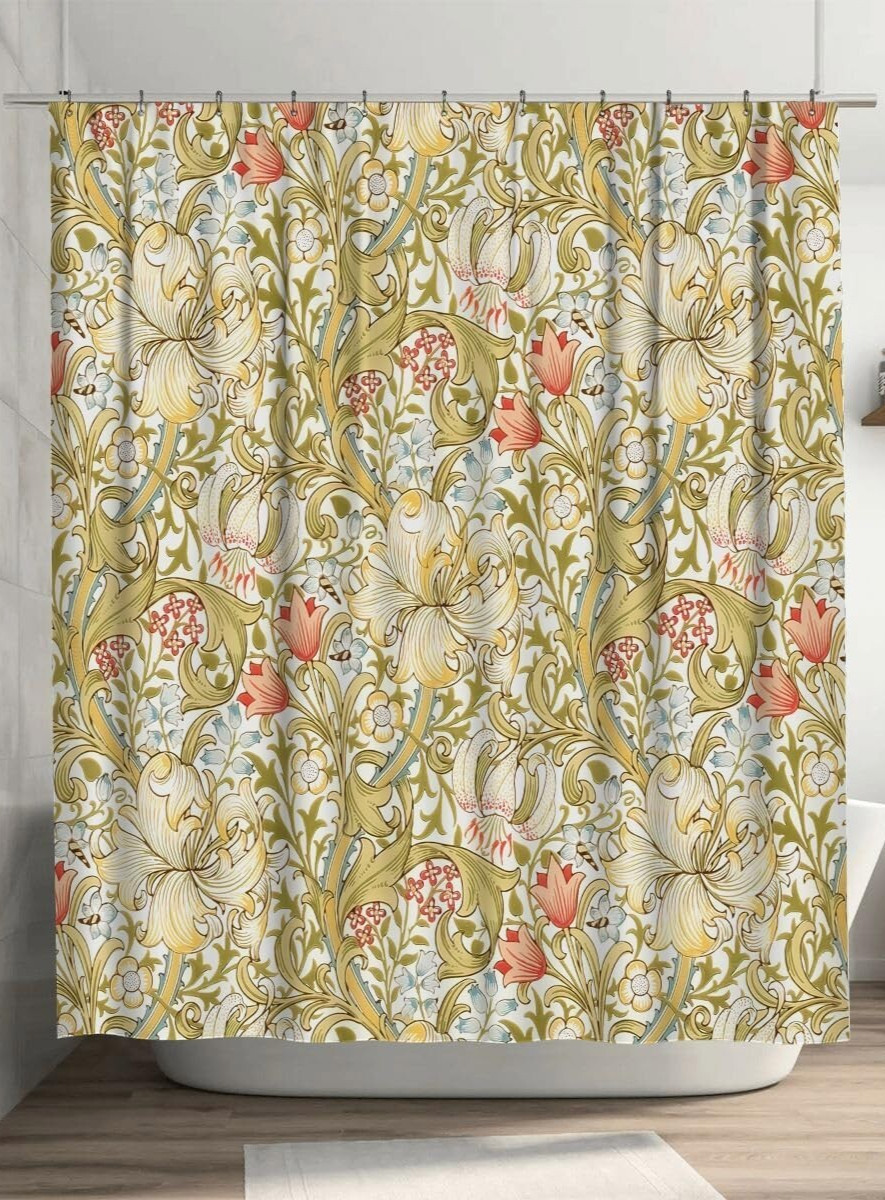 Custom Printed Bath Curtain — custom printed polyester bath curtain