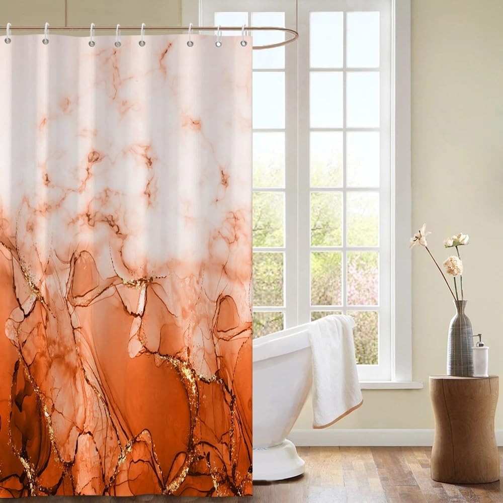 Custom Printed Bath Curtain — custom printed polyester bath curtain detail view