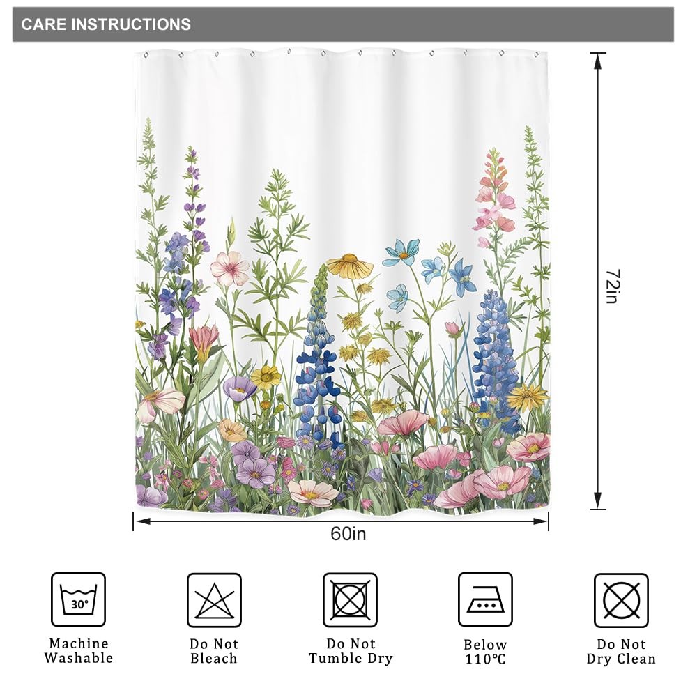 Custom Printed Bath Curtain — custom printed polyester bath curtain detail view