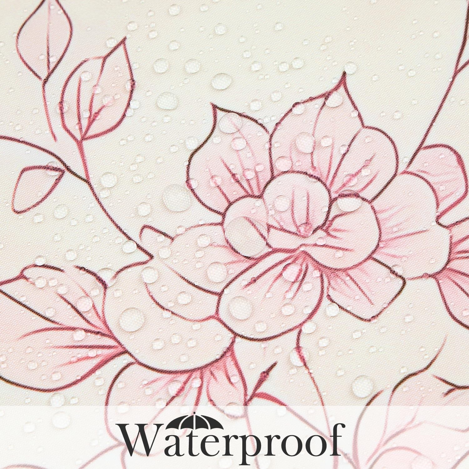 Custom Printed Bath Curtain — custom printed polyester bath curtain detail view
