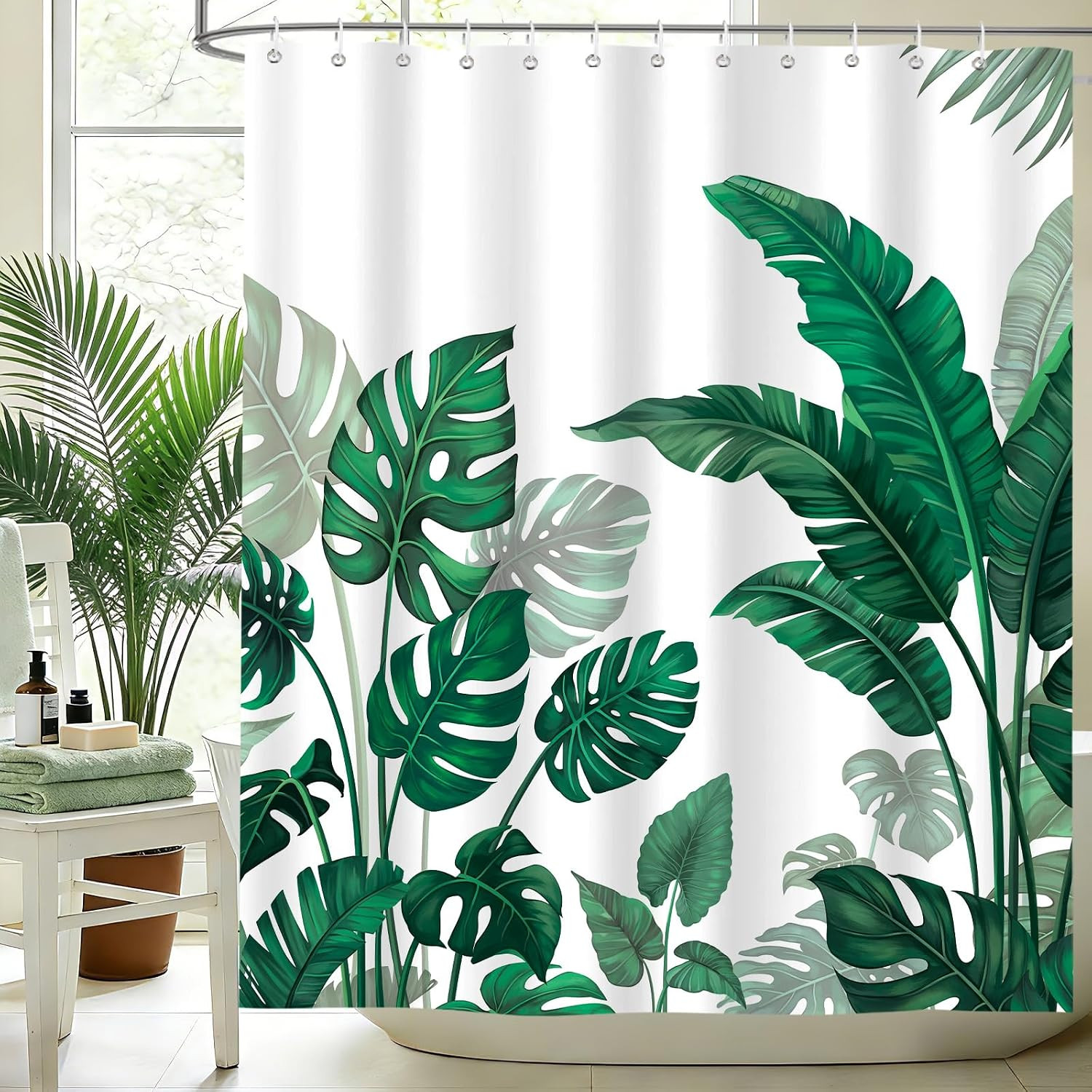 Custom Printed Bath Curtain — custom printed polyester bath curtain