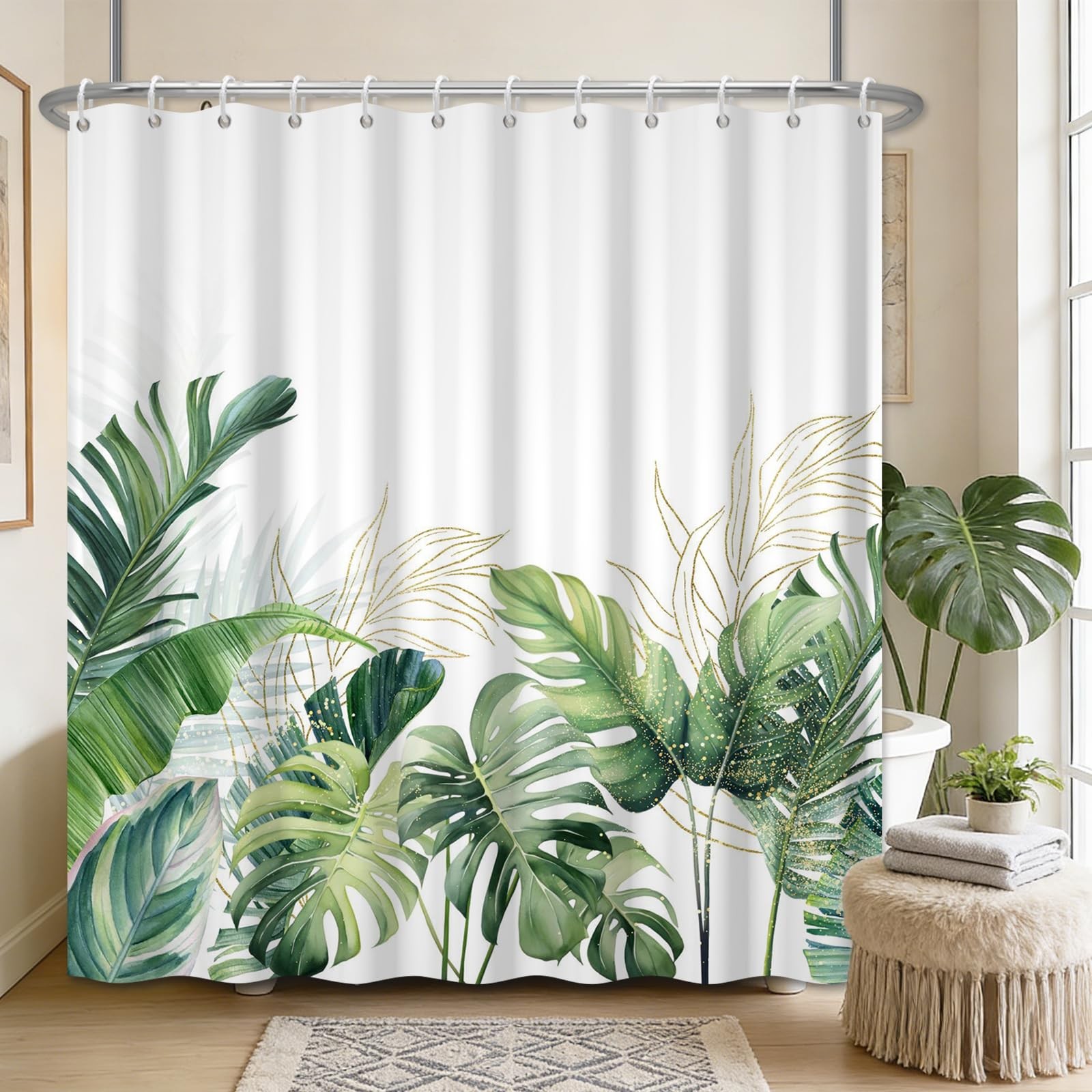 Custom Printed Bath Curtain — custom printed polyester bath curtain