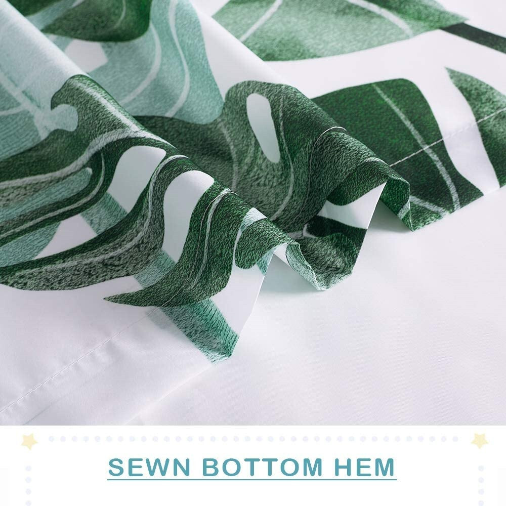 Custom Printed Bath Curtain — custom printed polyester bath curtain detail view