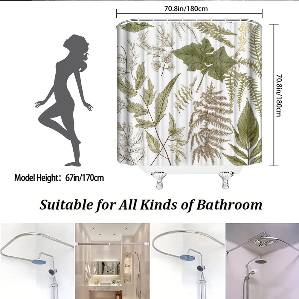 Custom Printed Bath Curtain — custom printed polyester bath curtain detail view