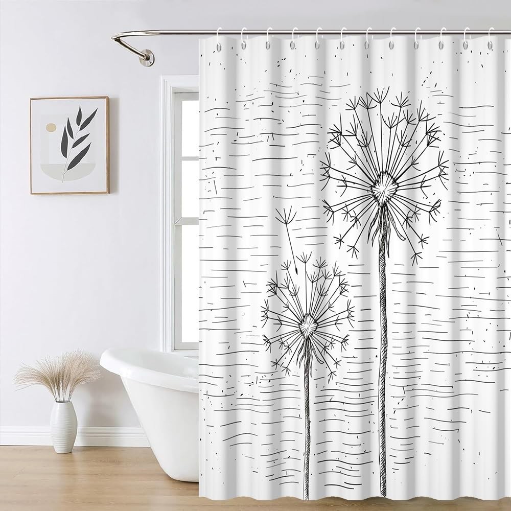 Custom Printed Bath Curtain — custom printed polyester bath curtain detail view