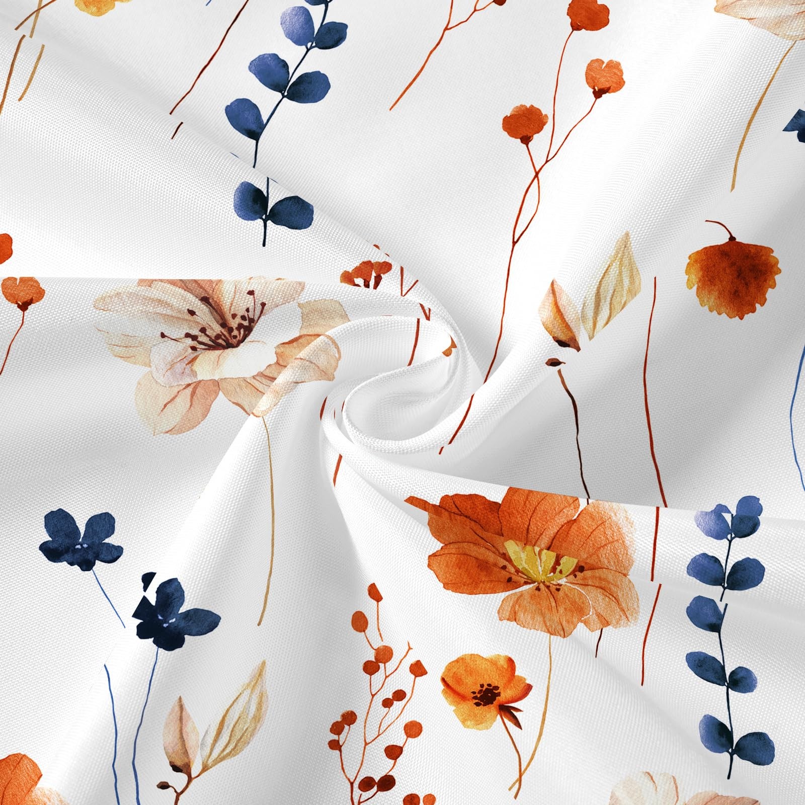 Custom Printed Bath Curtain — custom printed polyester bath curtain detail view