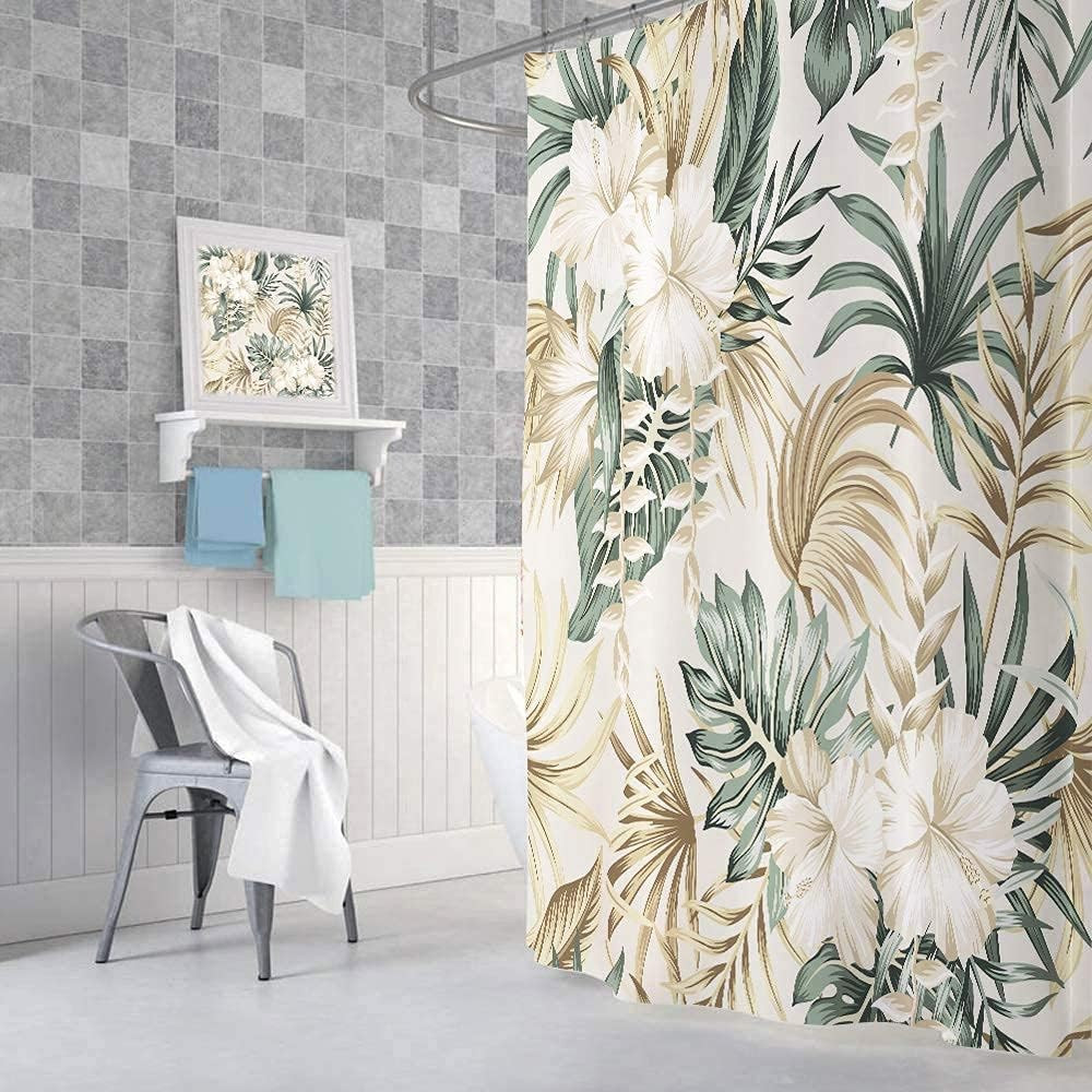 Custom Printed Bath Curtain — custom printed polyester bath curtain detail view