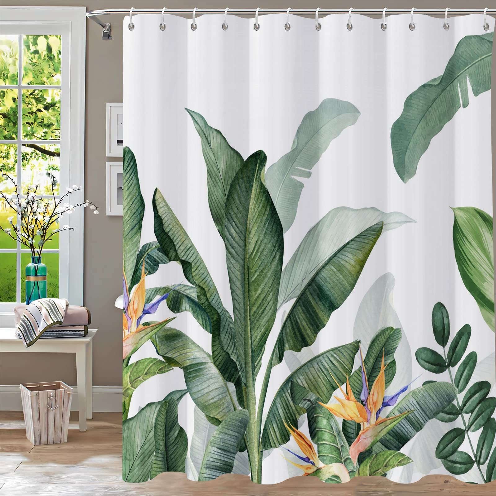 Custom Printed Bath Curtain — custom printed polyester bath curtain