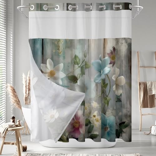 Custom Printed Bath Curtain — custom printed polyester bath curtain detail view