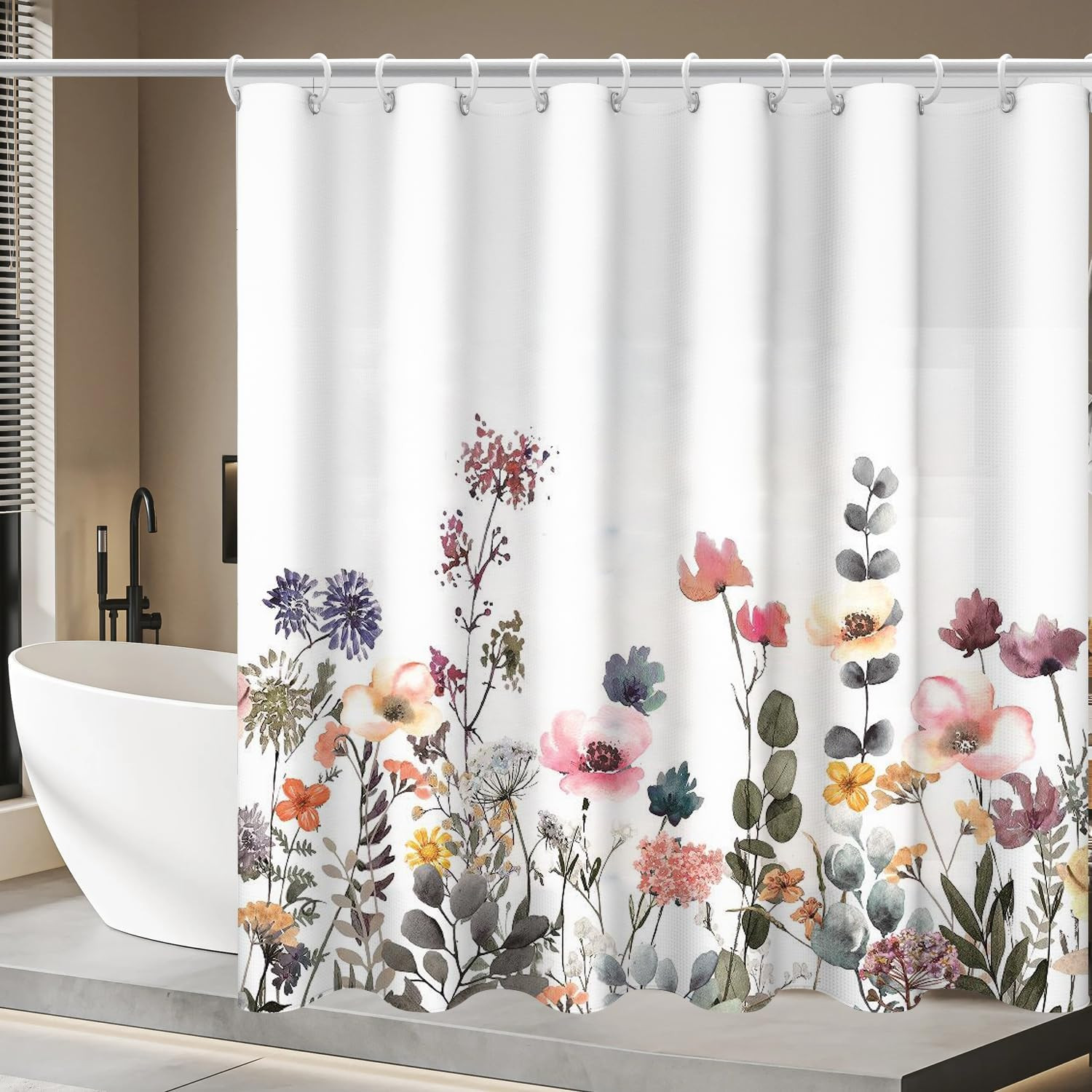 Custom Printed Bath Curtain — custom printed polyester bath curtain