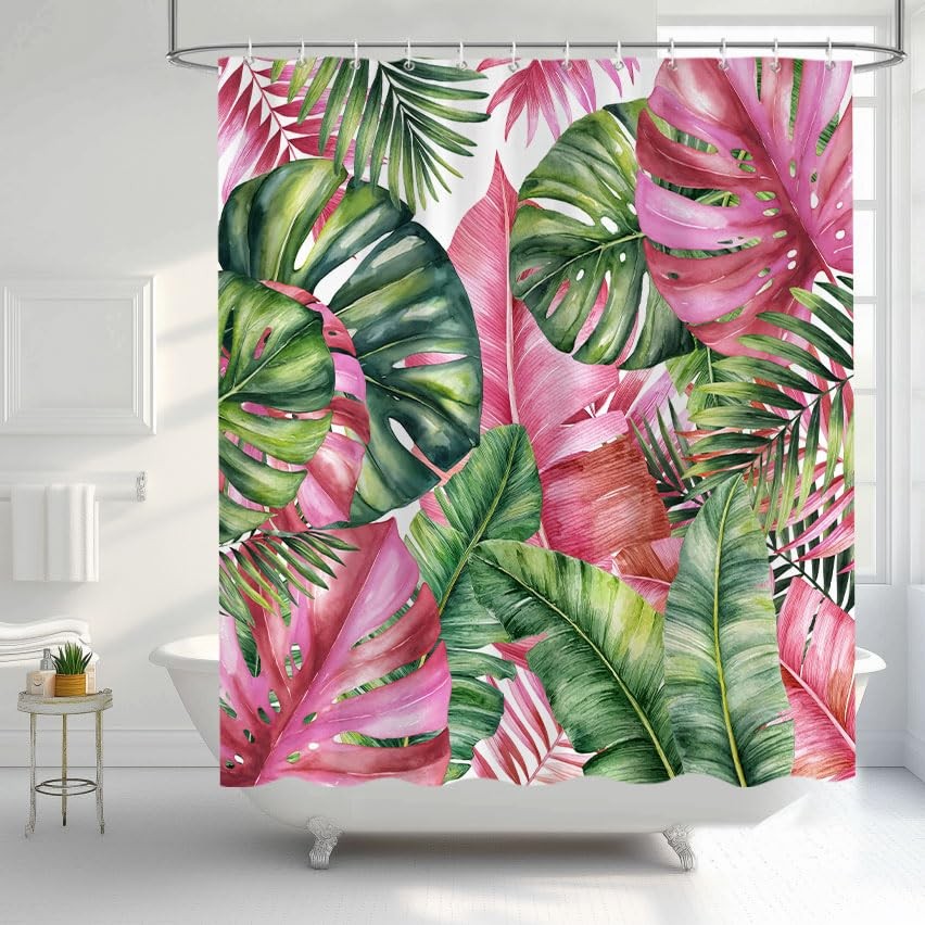 Custom Printed Bath Curtain — custom printed polyester bath curtain detail view