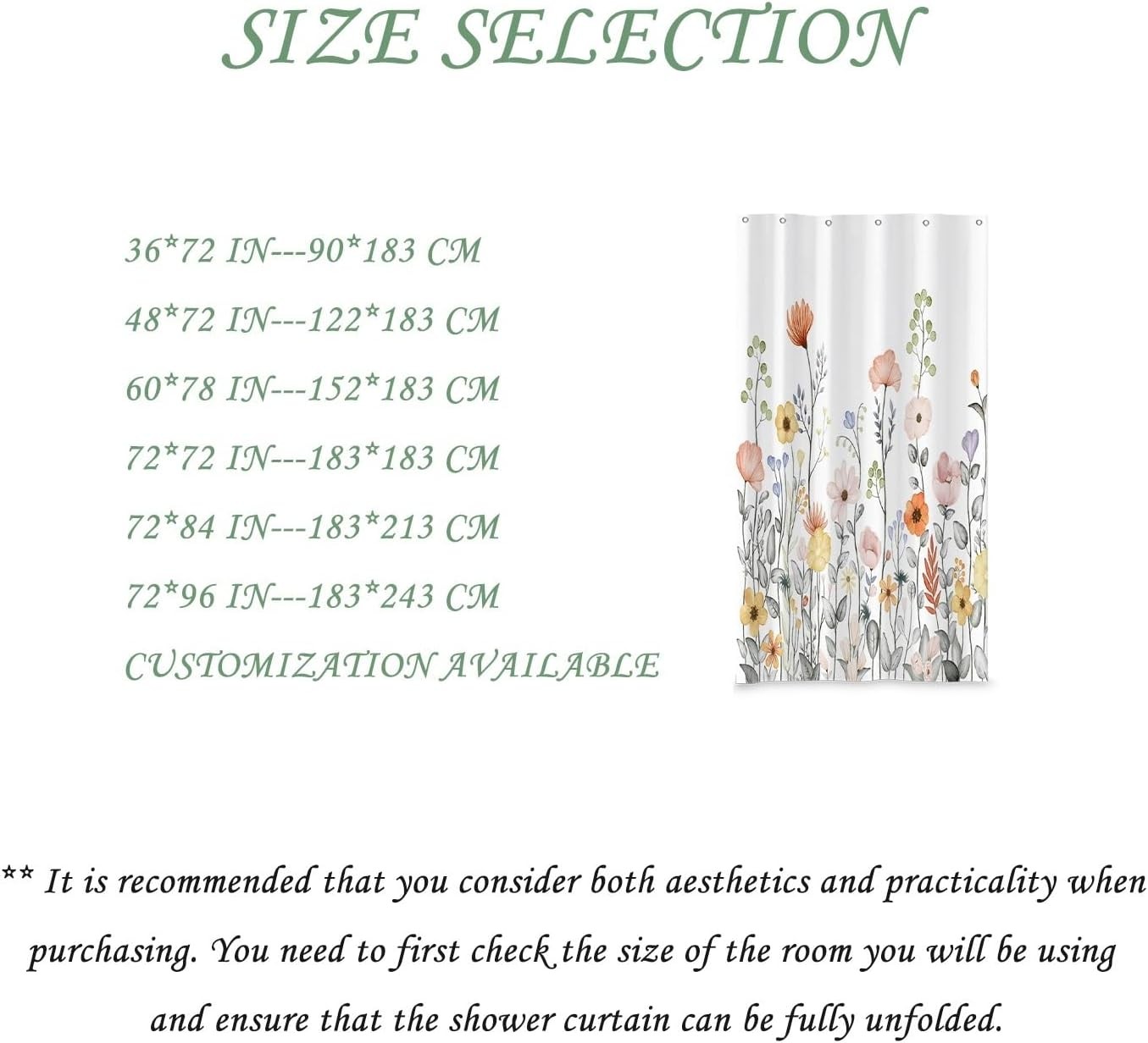 Custom Printed Bath Curtain — custom printed polyester bath curtain detail view