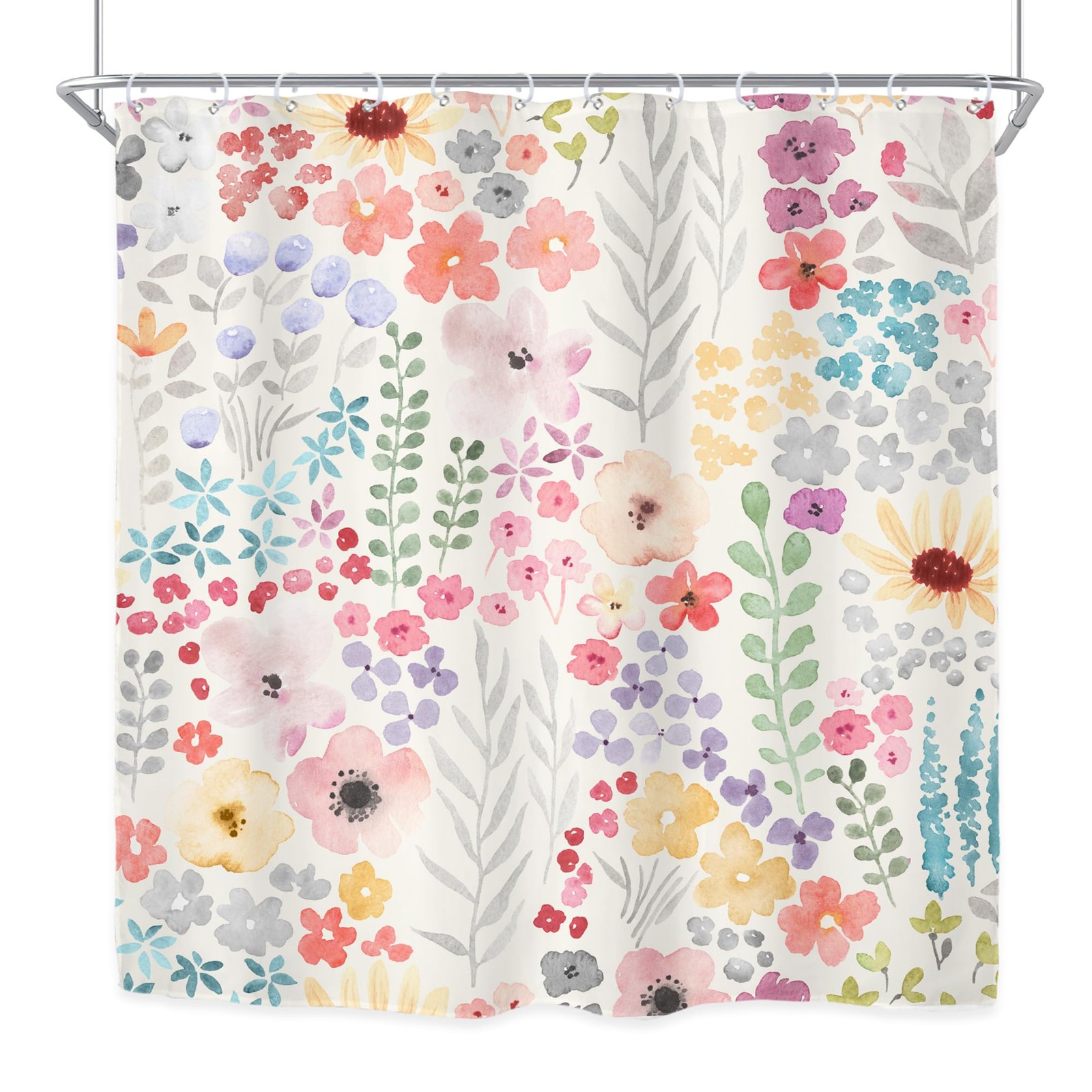Custom Printed Bath Curtain — custom printed polyester bath curtain detail view