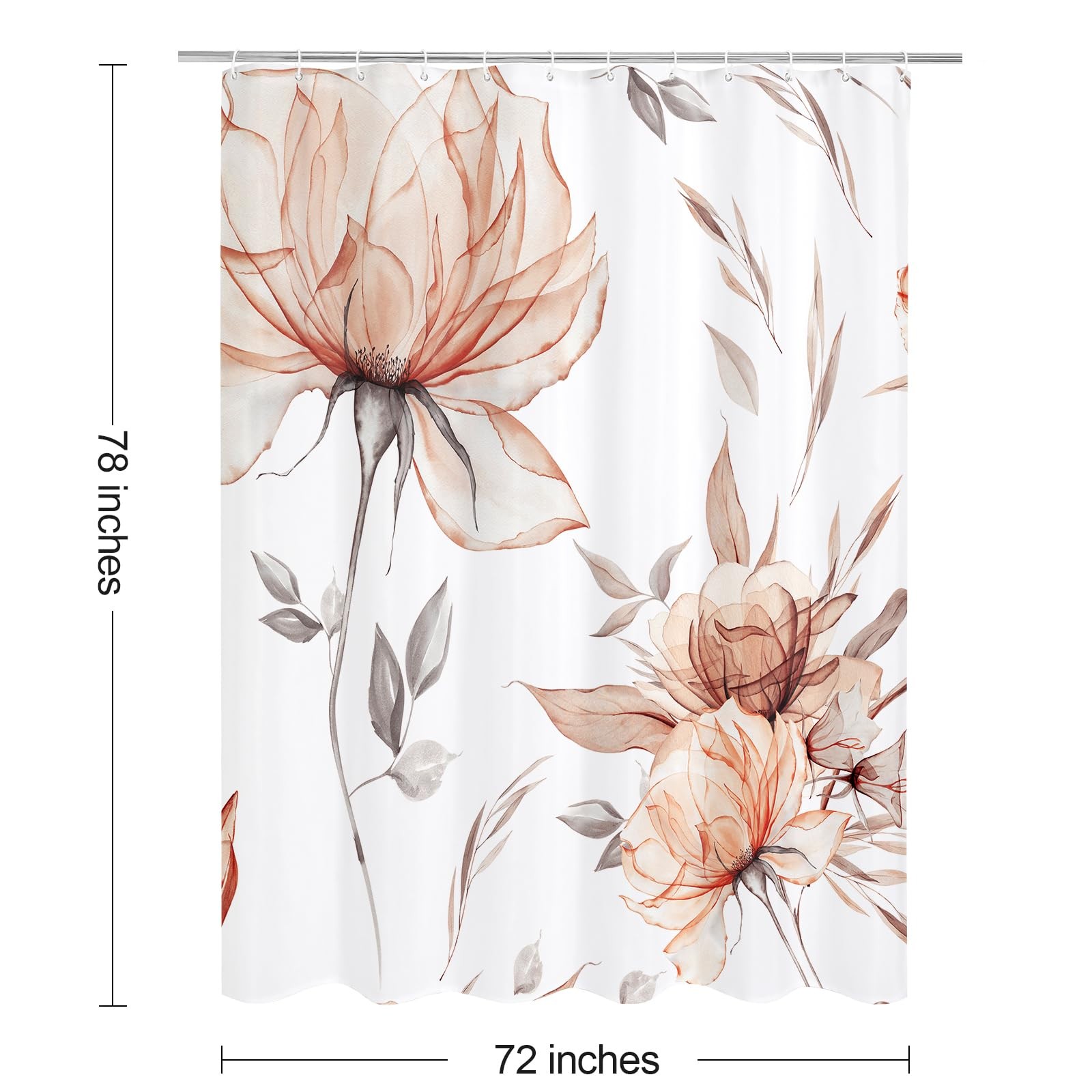 Custom Printed Bath Curtain — custom printed polyester bath curtain detail view