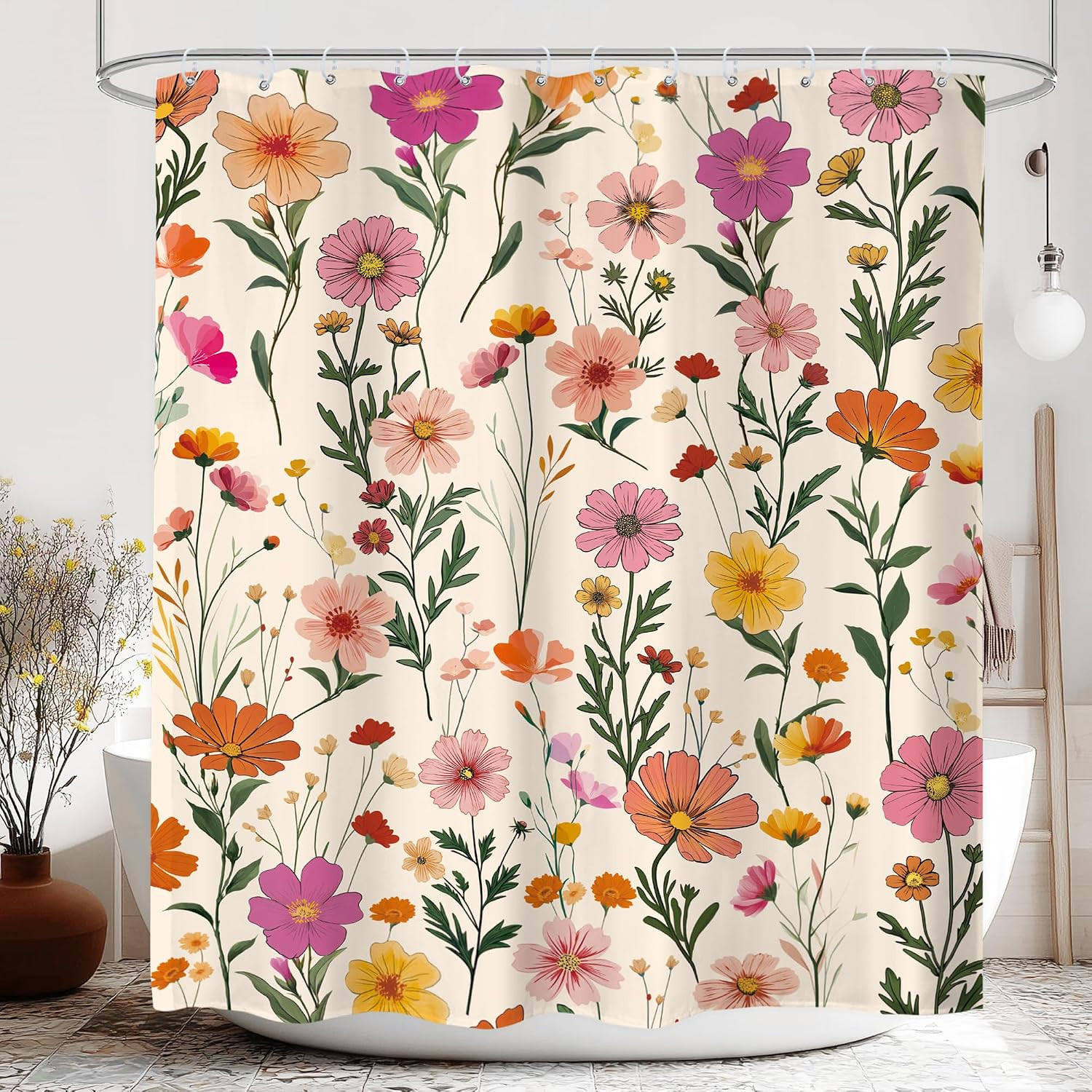 Custom Printed Bath Curtain — custom printed polyester bath curtain