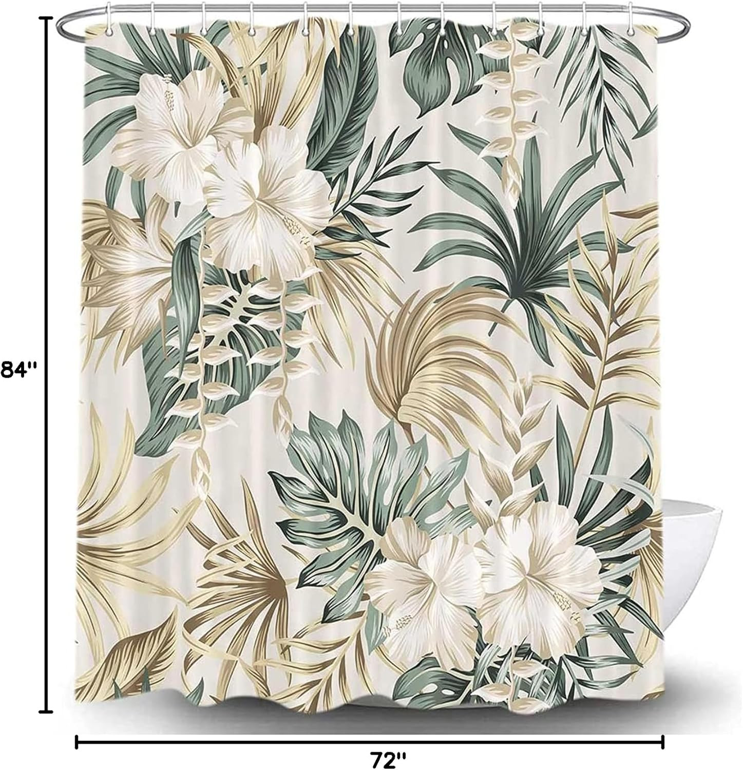 Custom Printed Bath Curtain — custom printed polyester bath curtain detail view