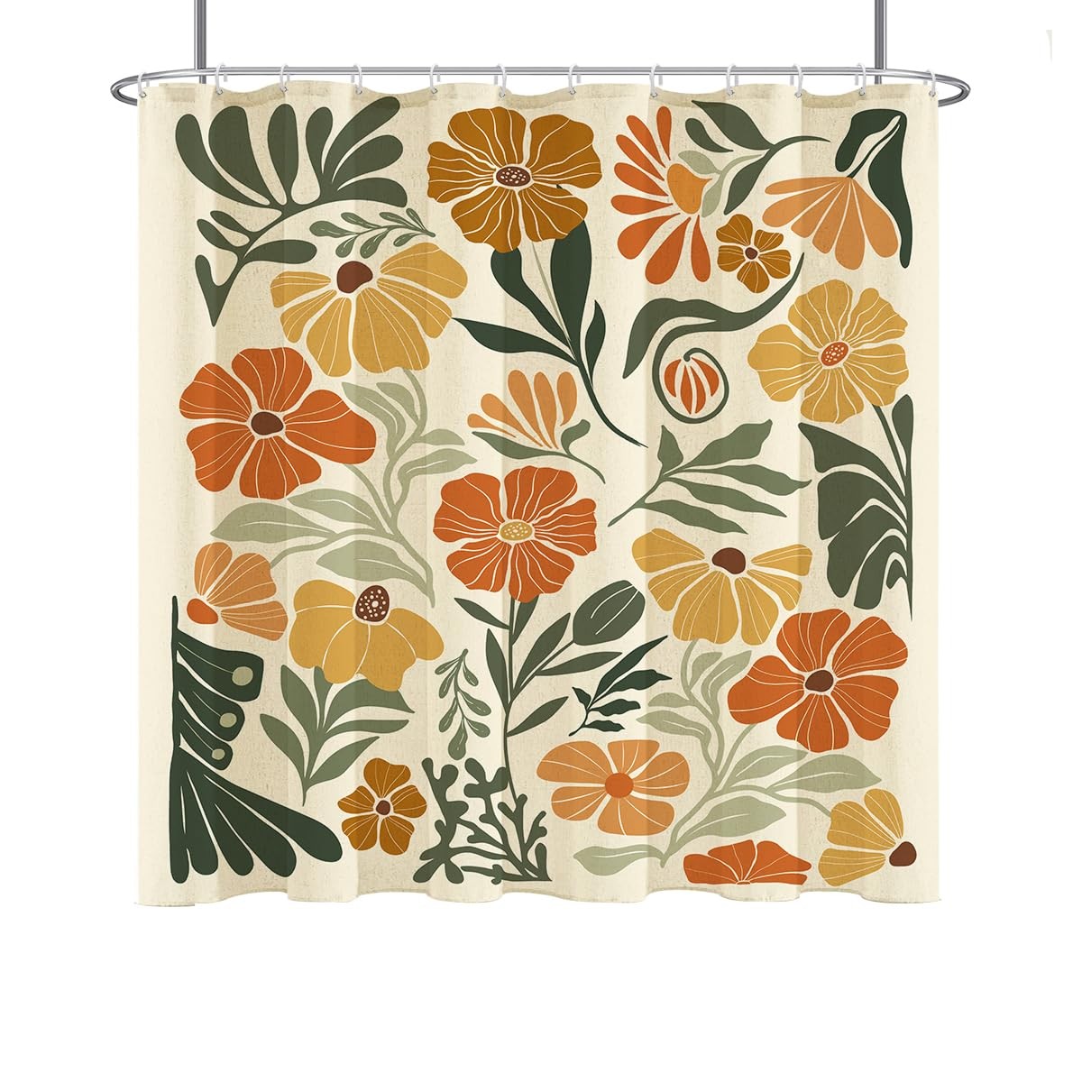 Custom Printed Bath Curtain — custom printed polyester bath curtain detail view