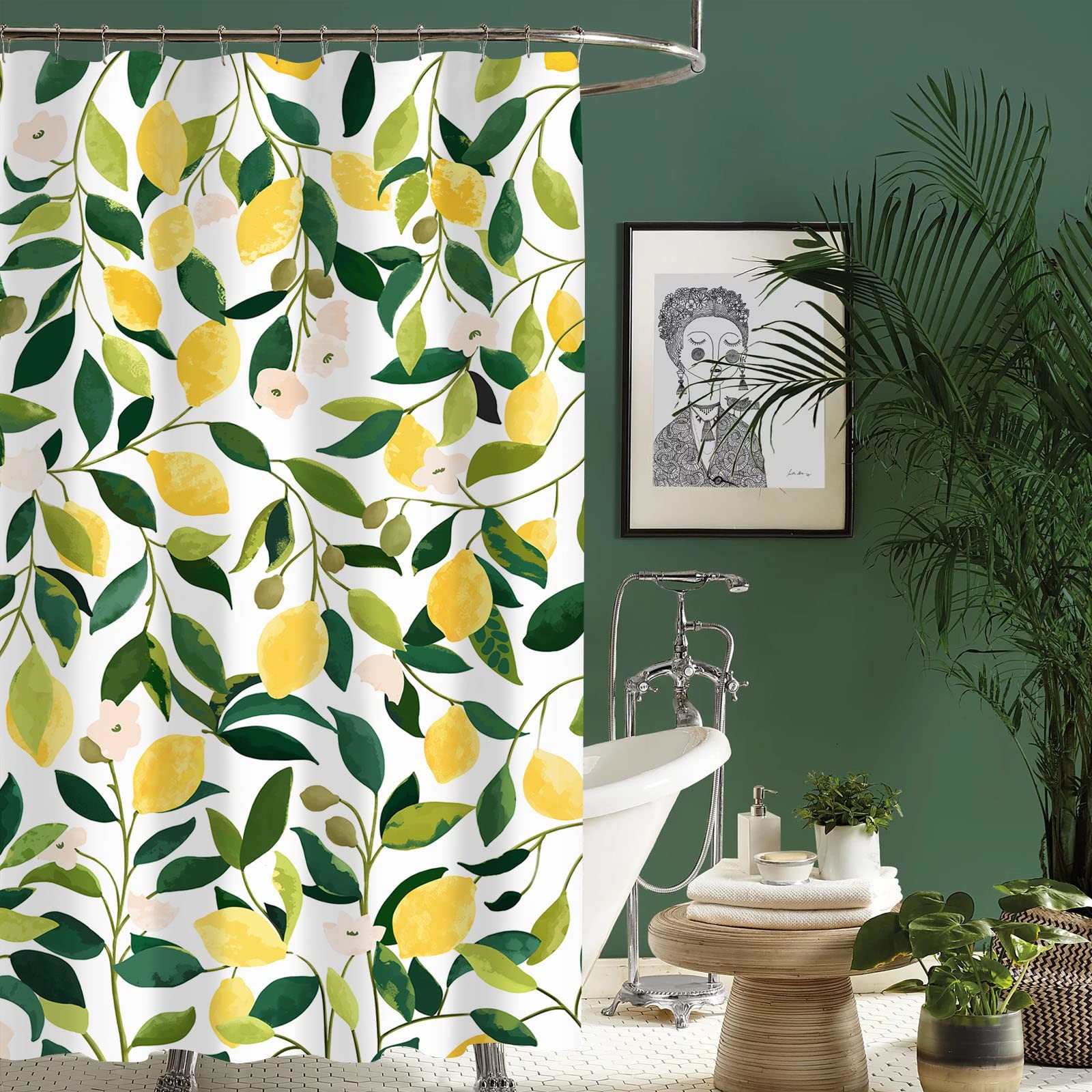 Custom Printed Bath Curtain — custom printed polyester bath curtain detail view