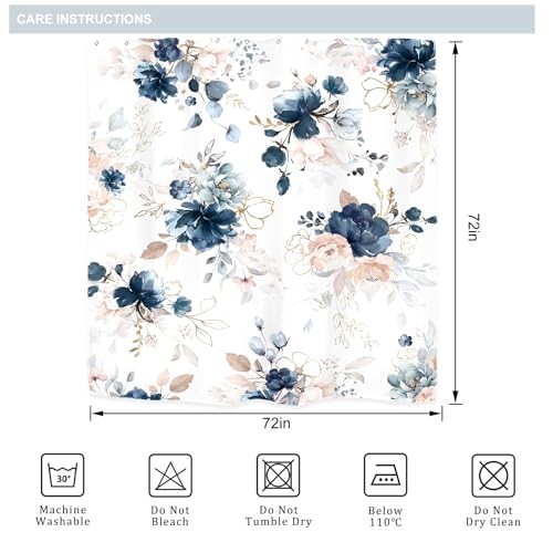 Custom Printed Bath Curtain — custom printed polyester bath curtain detail view