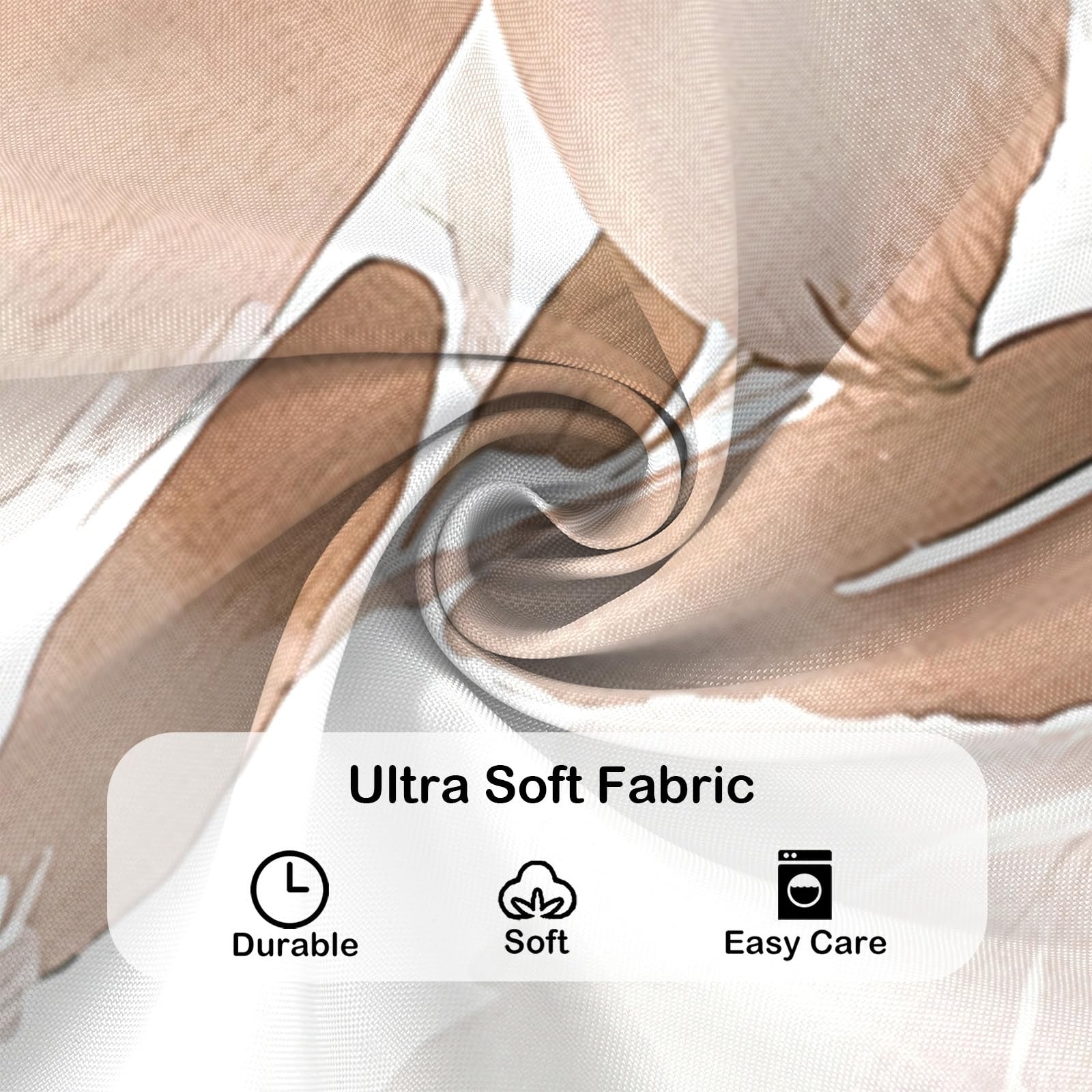 Custom Printed Bath Curtain — custom printed polyester bath curtain detail view