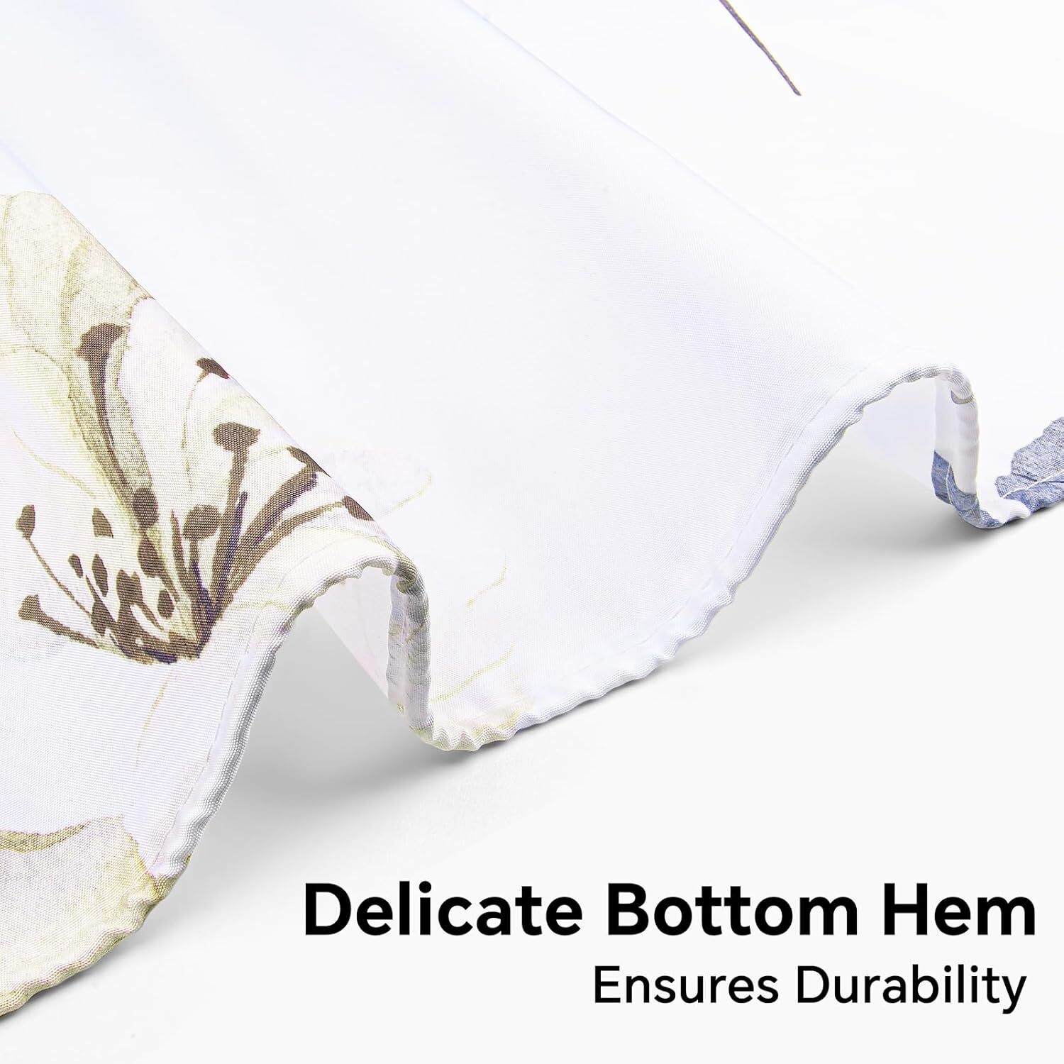 Custom Printed Bath Curtain — custom printed polyester bath curtain detail view